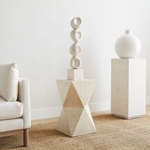 Online Designer Combined Living/Dining Diego Olivero Floor Sculpture - White Circles