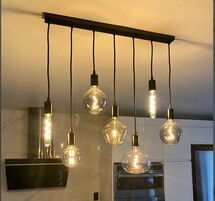 Online Designer Kitchen Multi light linear ceiling pendant light 3 5 7 Light Ceiling bar light Pendant 7 bulb pendant lighting Kitchen island cluster pendant lights 