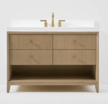 Online Designer Bathroom Momo 48" Freestanding Standard Single Bathroom Vanity with Top