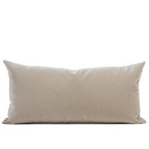 Online Designer Business/Office Valentina Velvet 12x24 Lumbar Pillow, Cashmere
