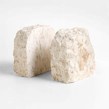 Online Designer Bedroom Durres Travertine Bookends, Set of 2