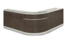 Online Designer Business/Office Esquire Curved Reception Station with Storage