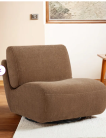 Online Designer Bedroom Nita 33'' Swivel Upholstered Accent Chair
