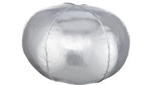 Online Designer Business/Office silver metallic pouf