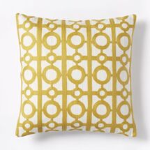 Online Designer Living Room Crewel Circle Lattice Pillow Cover