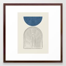 Online Designer Bedroom Arch Balance Blue Framed Art Print