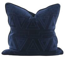 Online Designer Living Room V Rugs & Home Molly Blue Square Pillow