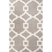 Online Designer Living Room City Light Gray & Ivory Geometric Area Rug by Jaipur Rugs