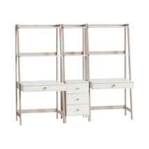 Online Designer Bedroom HIGHLAND DOUBLE WALL DESK & NARROW BOOKCASE SET