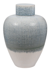 Online Designer Bedroom Blue Kashion Vase - Stoneware Decor Accent for Modern Living Spaces