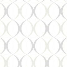 Online Designer Living Room Zinc Circulate Retro Orb 33' x 20.5" Geometric 3D Embossed Wallpaper by Brewster Home Fashions