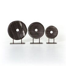 Online Designer Living Room Set of 3 Linden Round Sculptures
