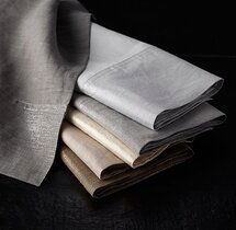 Online Designer Bathroom BELGIAN LINEN METALLIC GUEST TOWELS