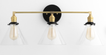 Online Designer Bathroom Bathroom Lighting - Three Light Vanity - Mirror Light - Bathroom Fixture - Brass Light - Mirror Light - Vanity Light - Model No. 5219