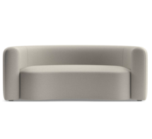 Online Designer Other Hugger Curved Boucle Apartment Sofa by Leanne Ford