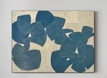 Online Designer Hallway/Entry Large Blue Beige Textured Wall Art, Blue Abstract Painting on Canvas, Minimalist Blue Wall Art, Wide Horizontal Wall Art Modern Canvas Art CanvasArtPotrait 5 out of 5 stars     