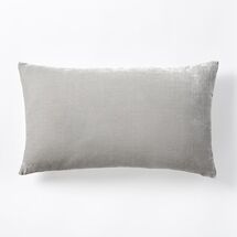Online Designer Home/Small Office Silk Hand-Loomed Lumbar Pillow Cover - Platinum