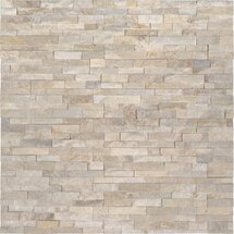 Online Designer Living Room Arctic 4.5" x 16" Natural Stone Stacked Stone Tile in Golden