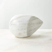 Online Designer Home/Small Office NOKOMIS WHITE ONYX DECORATIVE OBJECT SMALL