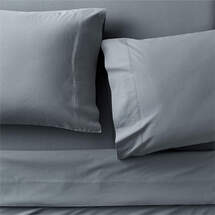Online Designer Bedroom Cozy Cloud Slate Blue 100% Organic Cotton Kids Queen Sheet Set