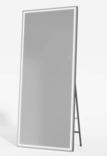 Online Designer Hallway/Entry Ivy Bronx Modern & Contemporary Lighted Full-Length Mirror with Tempered Glass