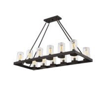 Online Designer Combined Living/Dining INDUSTRIAL INDOOR/OUTDOOR RECTANGULAR CHANDELIER