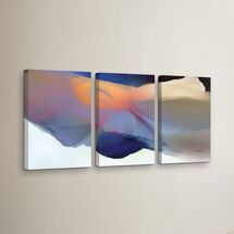 Online Designer Dining Room 'Embrace 2' by Bassmi Ibrahim 3 Piece Framed Painting Print on Wrapped Canvas Set