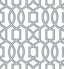Online Designer Bathroom A Street Quantum Blue Trellis Wallpaper