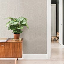 Online Designer Bedroom Laird Wave 33' L x 21" W Wallpaper Roll