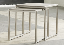 Online Designer Living Room Dune Nesting Tables with Pebbled Glass Set of Two