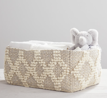 Online Designer Nursery Metallic Woven Wool Nursery Storage