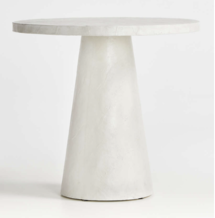 Online Designer Bedroom Willy White Plaster Pedestal 32" Bistro Table by Leanne Ford