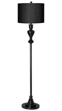 Online Designer Bedroom Black Faux Silk Black Bronze Floor Lamp