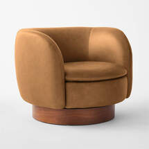Online Designer Other Muir Brown Leather Swivel Chair By Lawson-Fenning