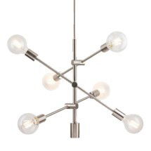 Online Designer Dining Room Eladia 6 - Light Sputnik Modern Linear Chandelier