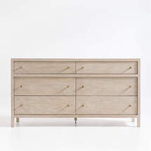 Online Designer Bedroom Keane 64" Weathered Natural Solid Wood 6-Drawer Dresser