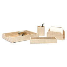 Online Designer Home/Small Office Pigeon and Poodle Koba Coastal Bagor Natural Grass Office Accessory - Set of 4