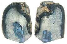 Online Designer Studio Blue Agate Book Ends