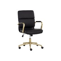Online Designer Other Sunpan 41" Kleo Onyx Faux Leather Office Chair