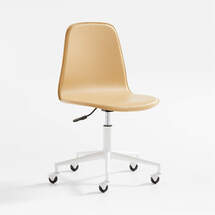 Online Designer Bedroom Class Act Flax Yellow and White Adjustable Kids Desk Chair