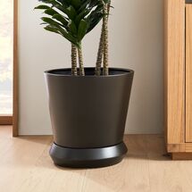 Online Designer Combined Living/Dining Totem Ceramic Indoor/Outdoor Planters, Black
