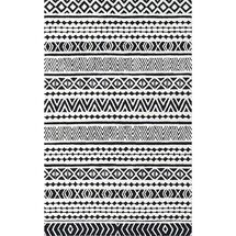 Online Designer Combined Living/Dining Nestor Hand-Hooked Wool White/Black Area Rug