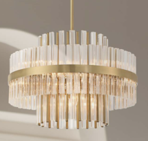 Online Designer Bedroom Possini Euro Jenna 20" Wide 8-Light Soft Gold and Crystal Chandelier