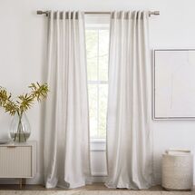 Online Designer Bedroom Sheer European Flax Linen Curtain - Pearl Gray