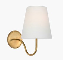 Online Designer Bedroom Lyndsie Solid Brass Armed Sconce