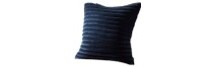 Online Designer Combined Living/Dining 18" CHANNELED NAVY VELVET PILLOW