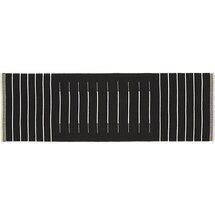 Online Designer Hallway/Entry black with white stripe runner 