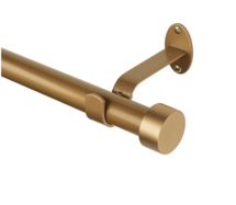 Online Designer Hallway/Entry Victorine Adjustable 1" Single Curtain Rod with Contemporary Cap Finial