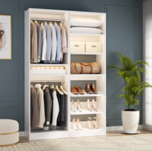 Online Designer Bathroom Closet System with Shoe Racks & Hanging Rods