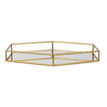 Online Designer Bathroom Kalel Mirrored Hexagon Vanity Tray